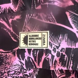 Zumba Fitness Pink Leggings and crop top a set